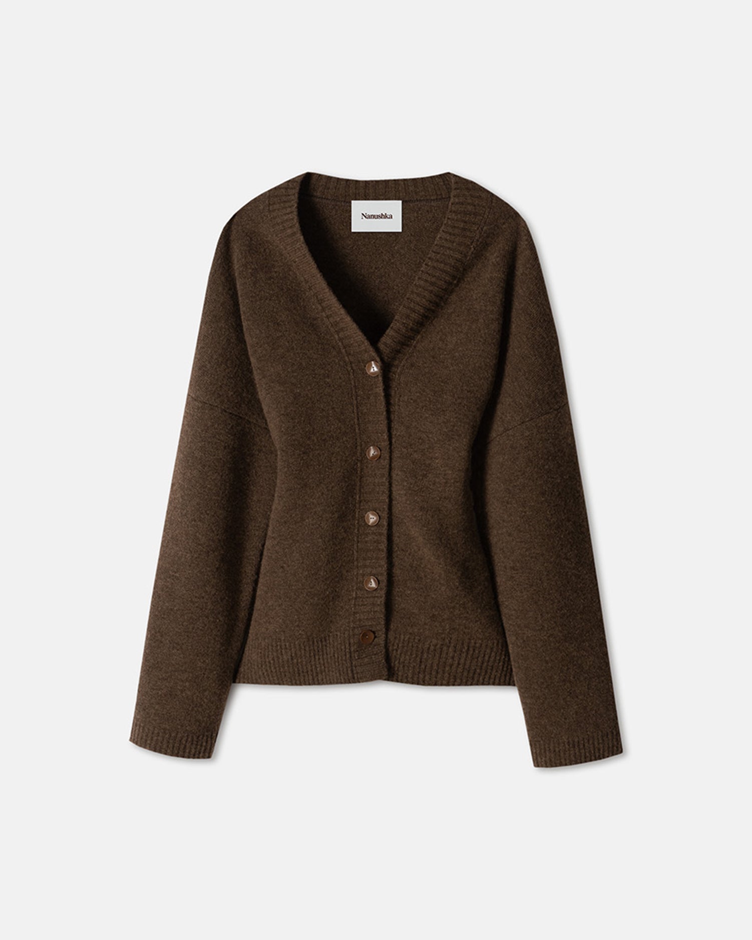 Womens | Fara Fluffy Knit Cardigan | Brown