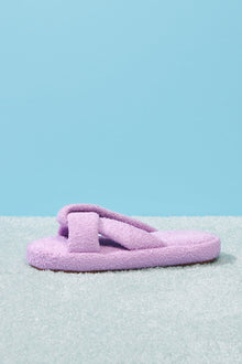 Juna Lilac Terry Slide Sandals