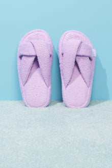 Juna Lilac Terry Slide Sandals