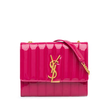 Saint Laurent | Pre-Owned Medium Patent Vicky Crossbody | Pink/Hot Pink