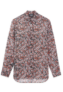 Floral Printed Shirt | Women | Black x Red