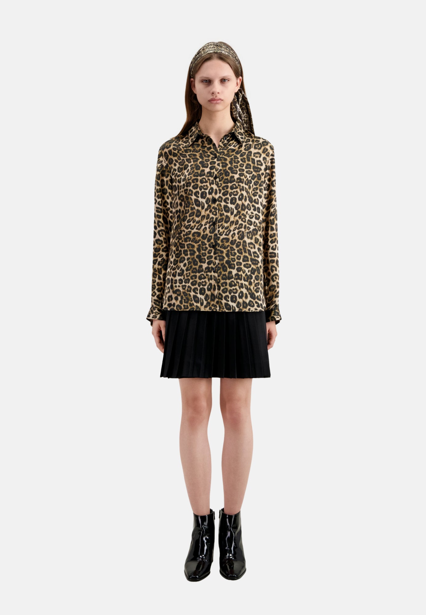 Print Silk Shirt | Women | Leopard