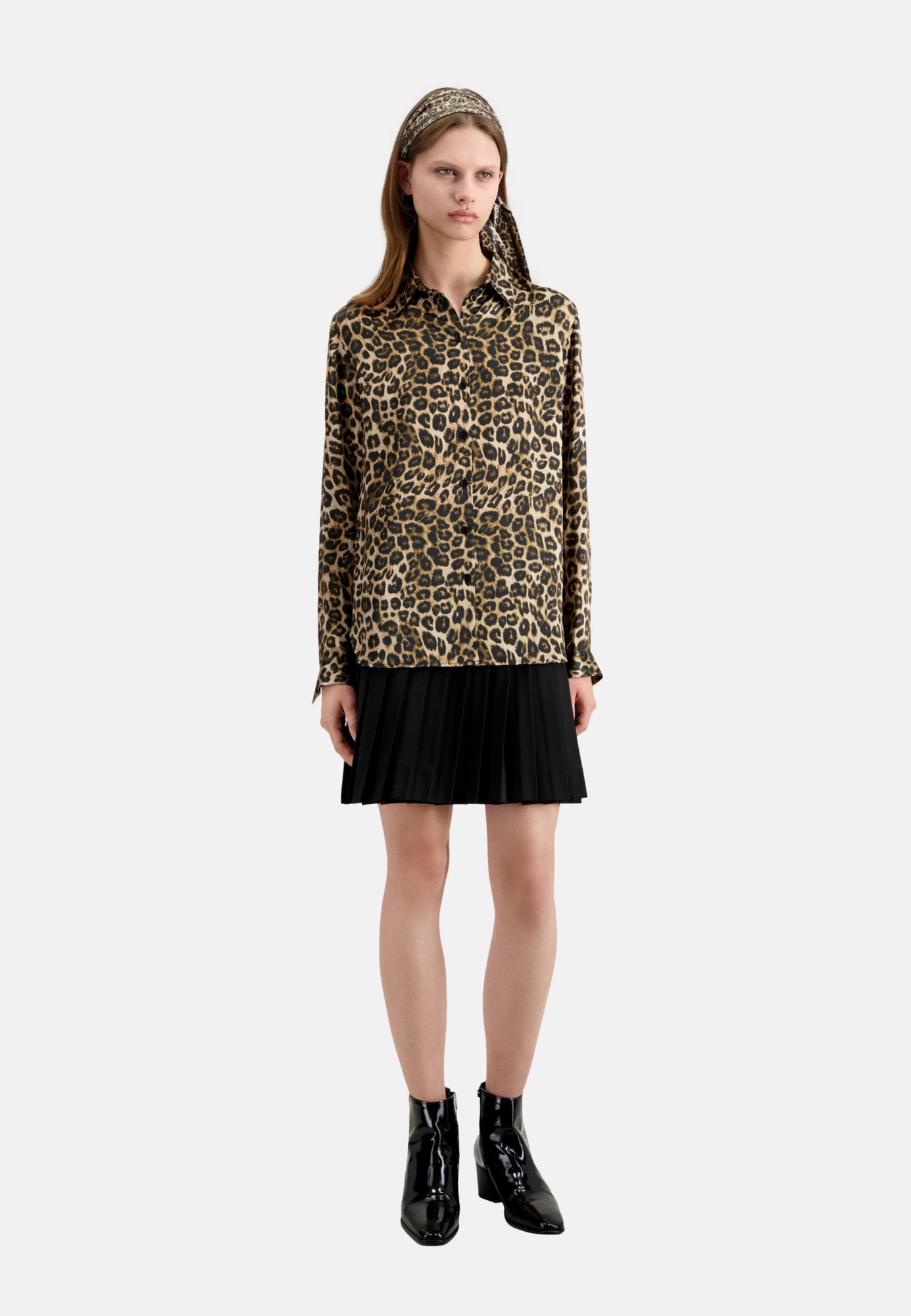 Print Silk Shirt | Women | Leopard