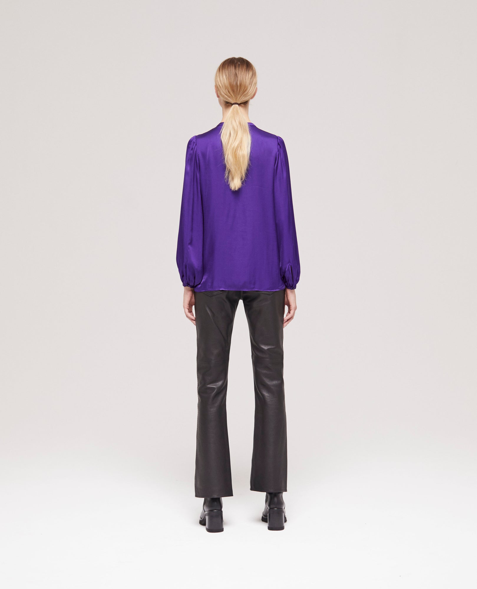 Shirt With Puffed Sleeves | Women | Purple