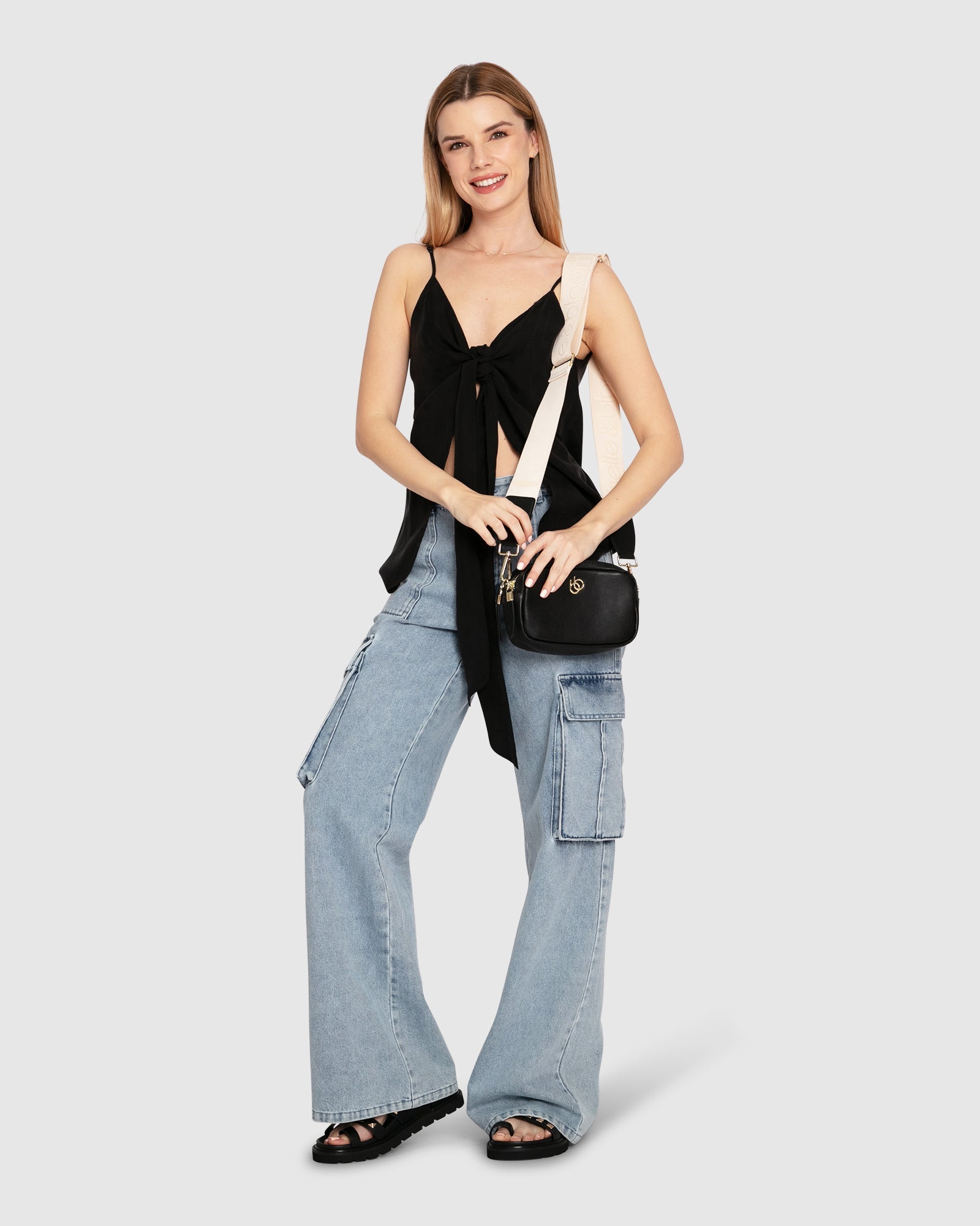 Women | First Class Reversible Tie Top | Black