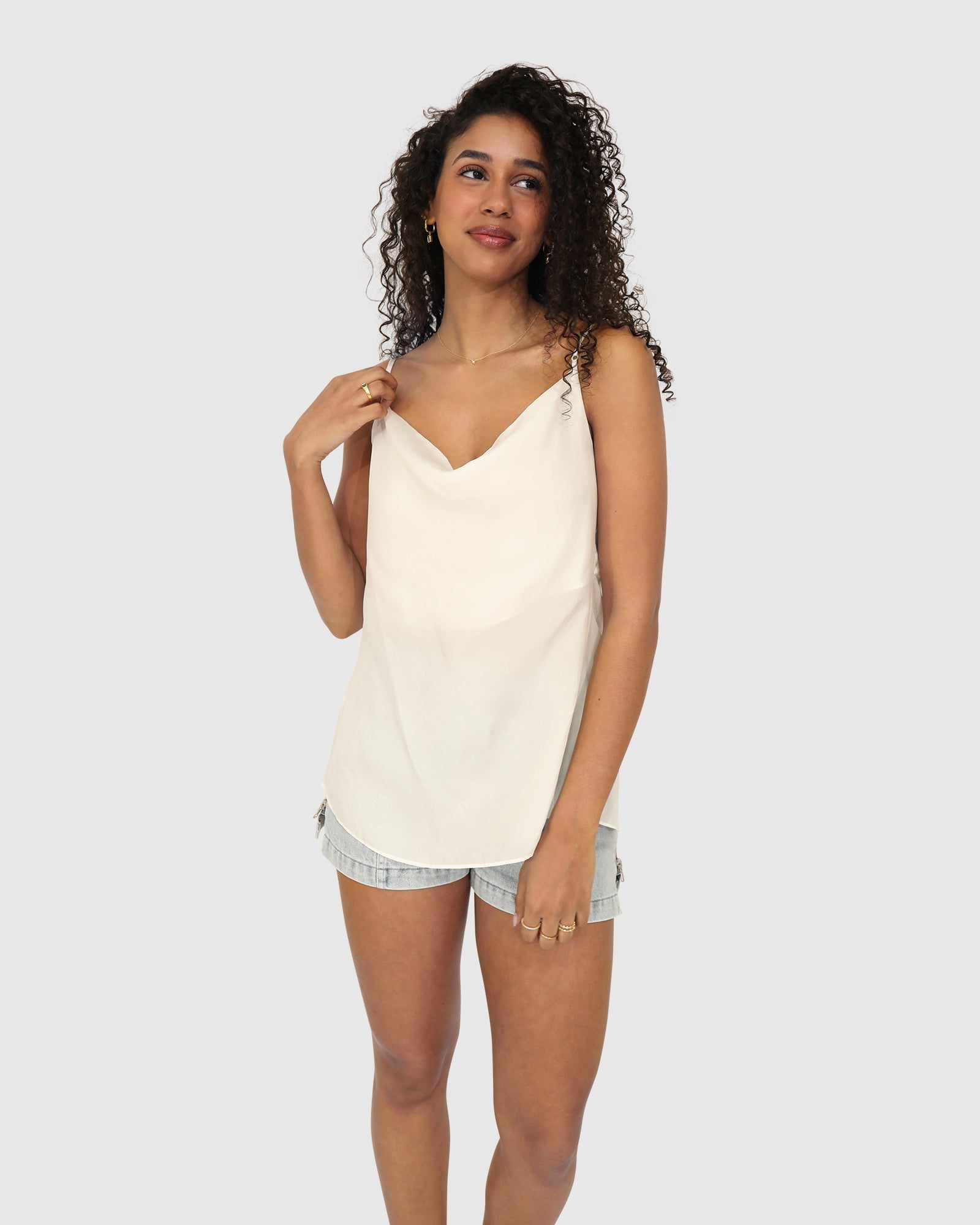 Women | First Class Reversible Tie Top | White