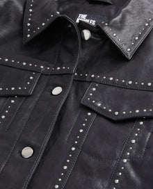 Leather Jacket With Studs | Women | Black