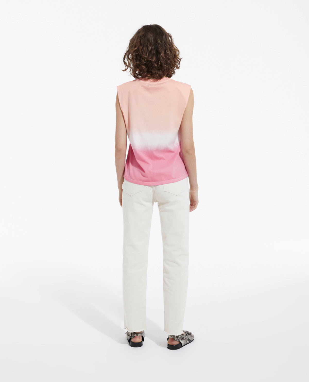 Gradient Pink And White Cotton T-Shirt | Women | Blush