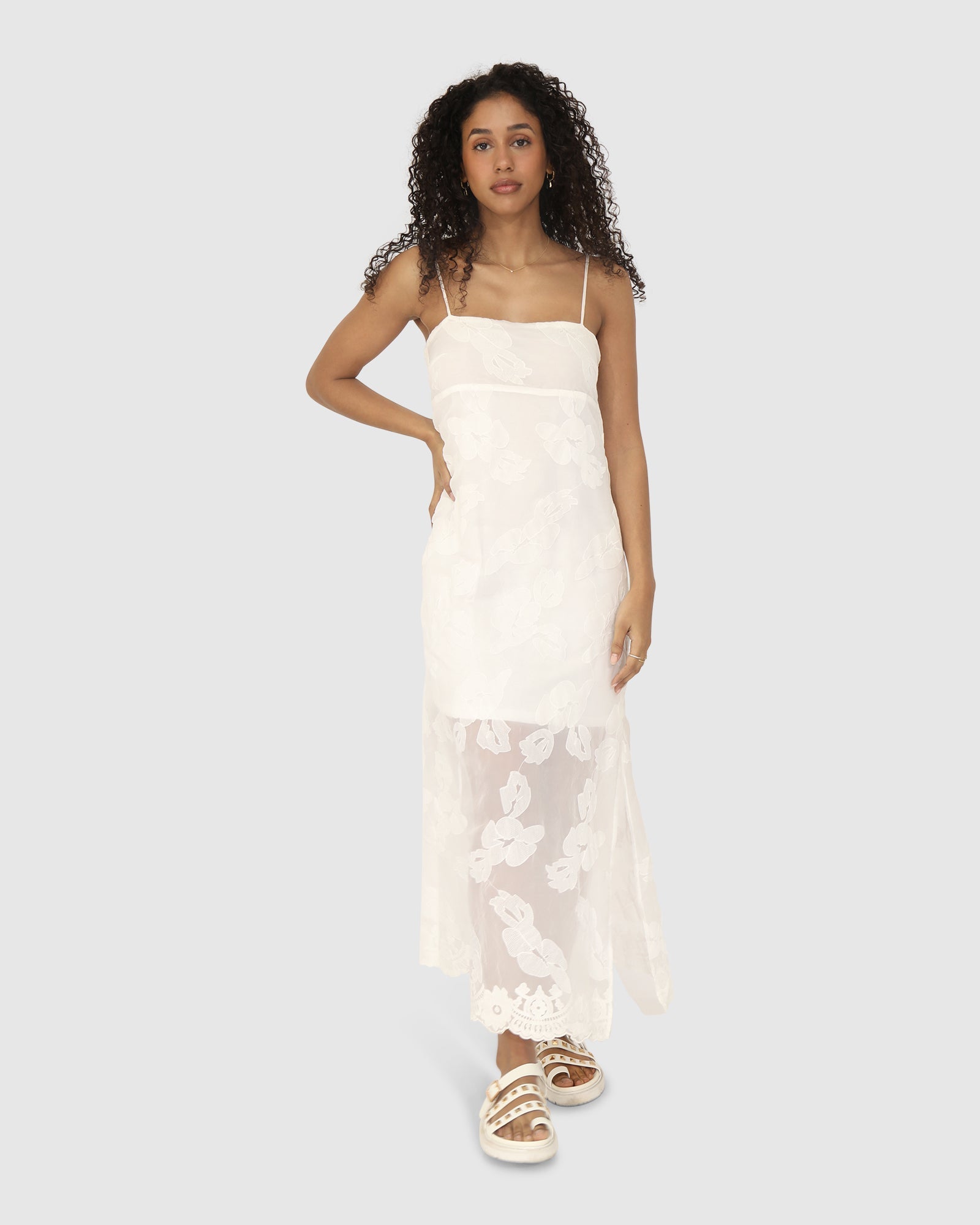 Women | Fever Dream Midi Dress | White