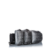 MCM | Pre-Owned Visetos Coated Canvas Triple Sling Bag | Black