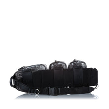 MCM | Pre-Owned Visetos Coated Canvas Triple Sling Bag | Black