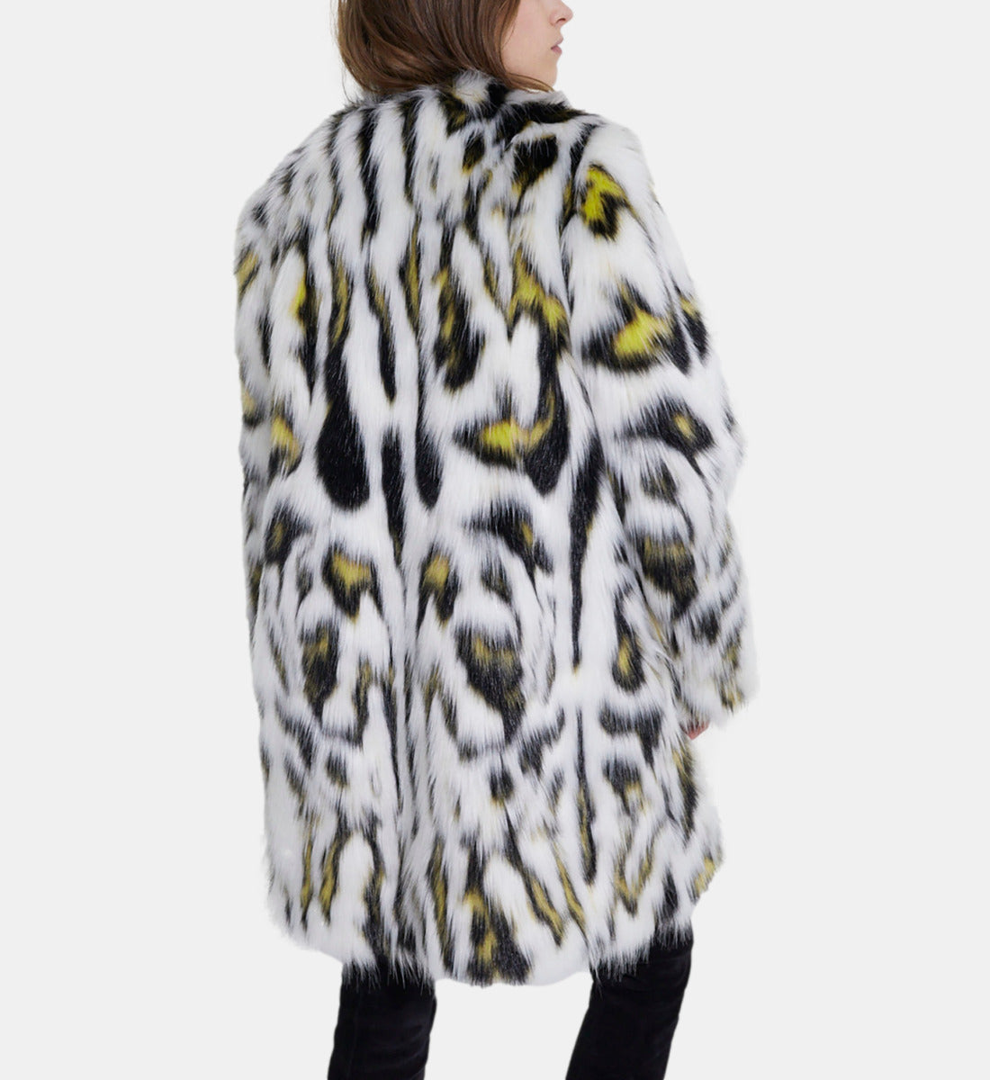 Printed Faux Fur Coat | Women | White