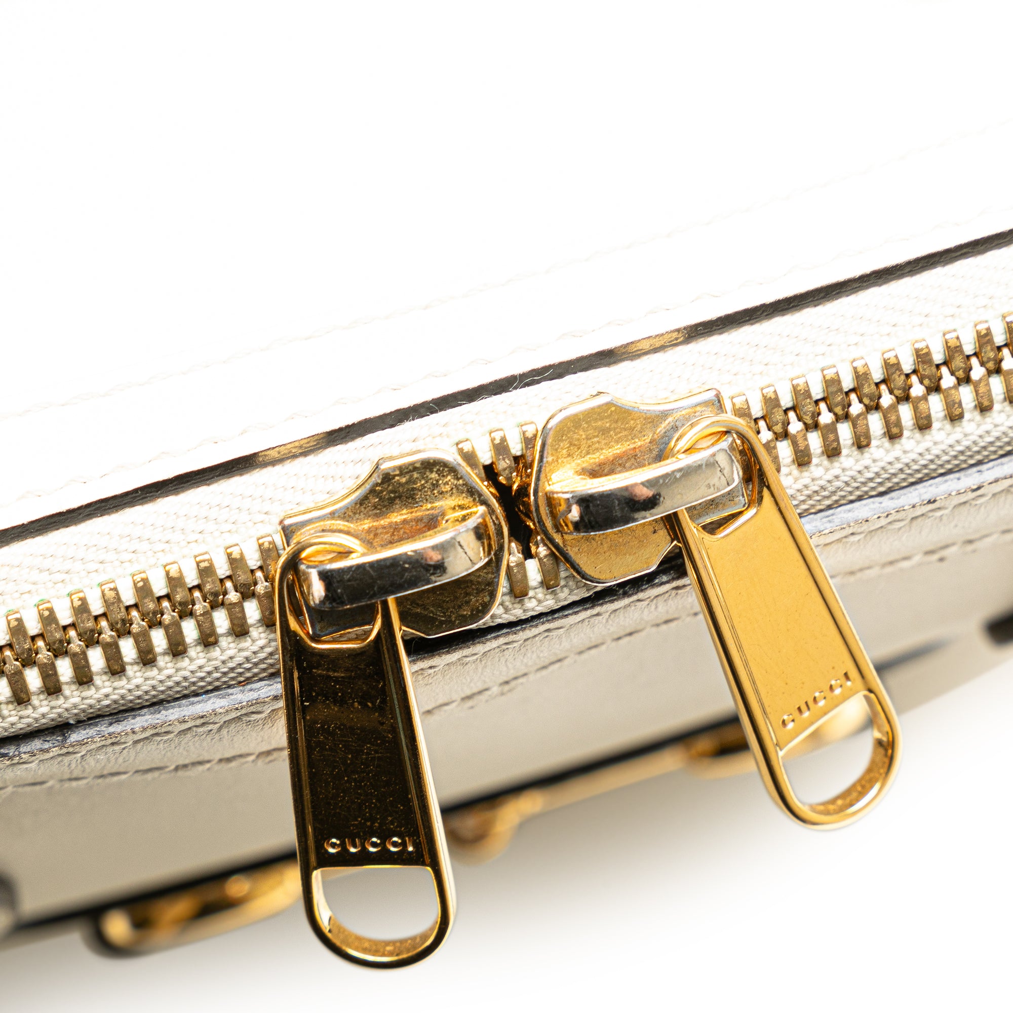 Gucci | Pre-Owned Small Leather Horsebit 1955 Satchel | White/Off White