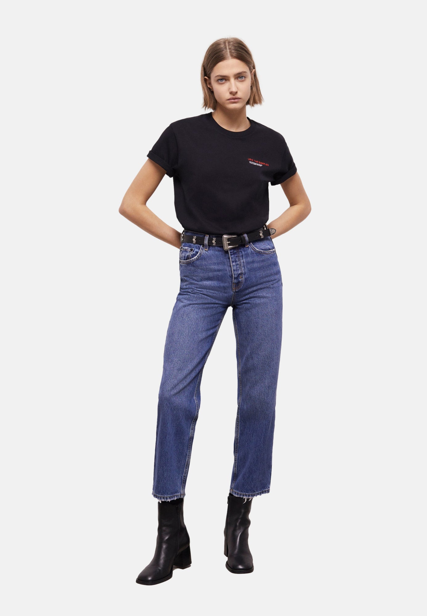 Straight-Cut Jeans | Women | Blue Denim