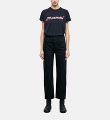 Straight-Cut Jeans | Women | Black