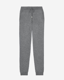 Knit Plain Gray Joggers | Women | Grey Melange