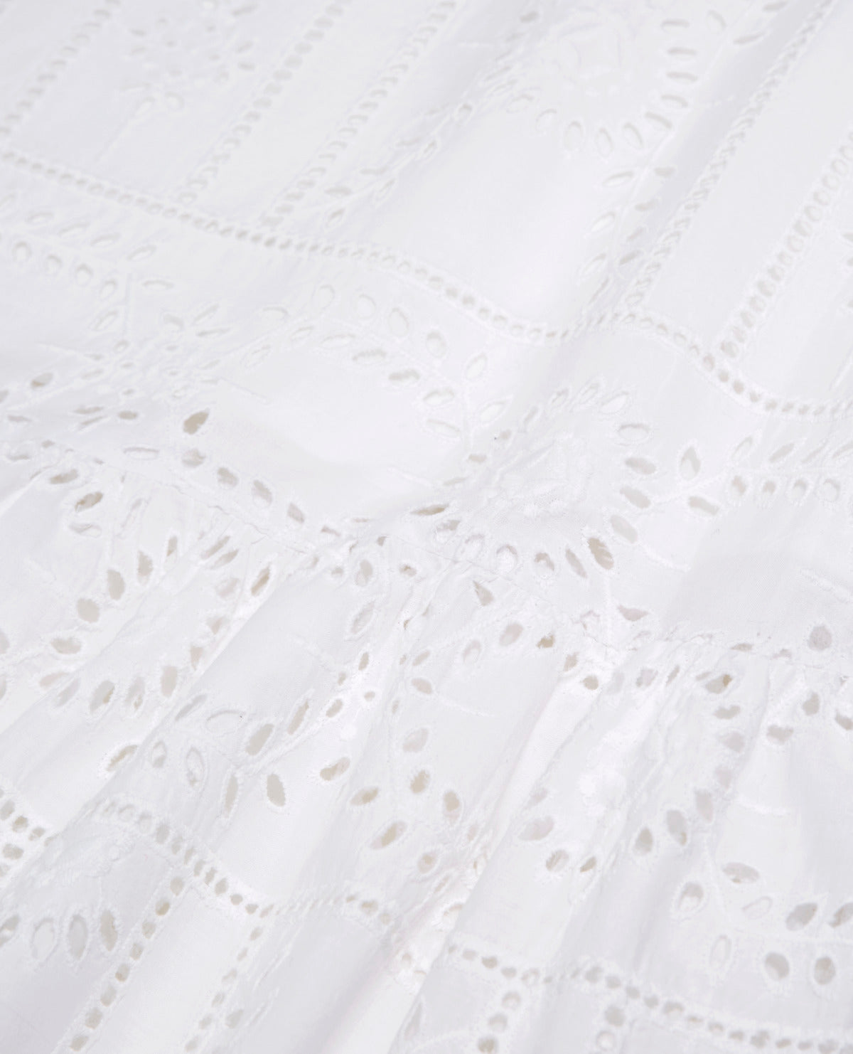 Flowing Cotton Long Skirt W/ Embroidery | Women | White