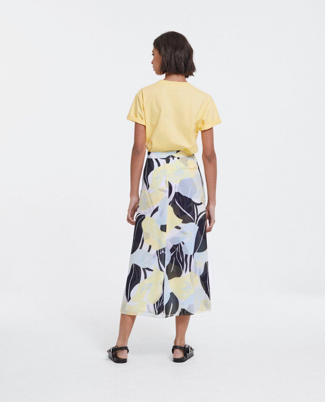 Long Formal Skirt With Floral Motif | Women | Green