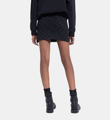 Short Skirt With The Kooples Logo | Women | Black Dark Grey