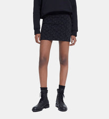 Short Skirt With The Kooples Logo | Women | Black Dark Grey