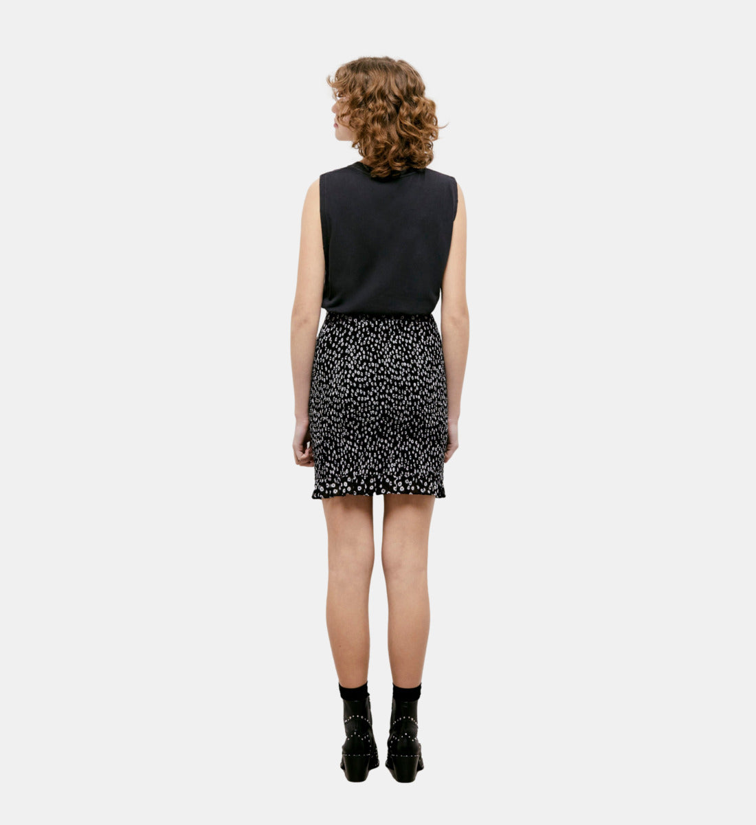 Short Printed Skirt | Women | Black x White