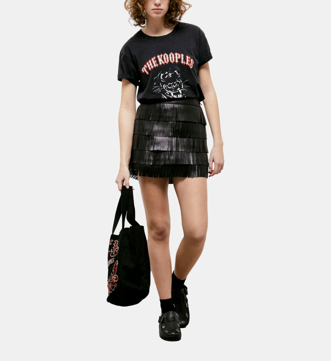 Short Leather Skirt | Women | Black