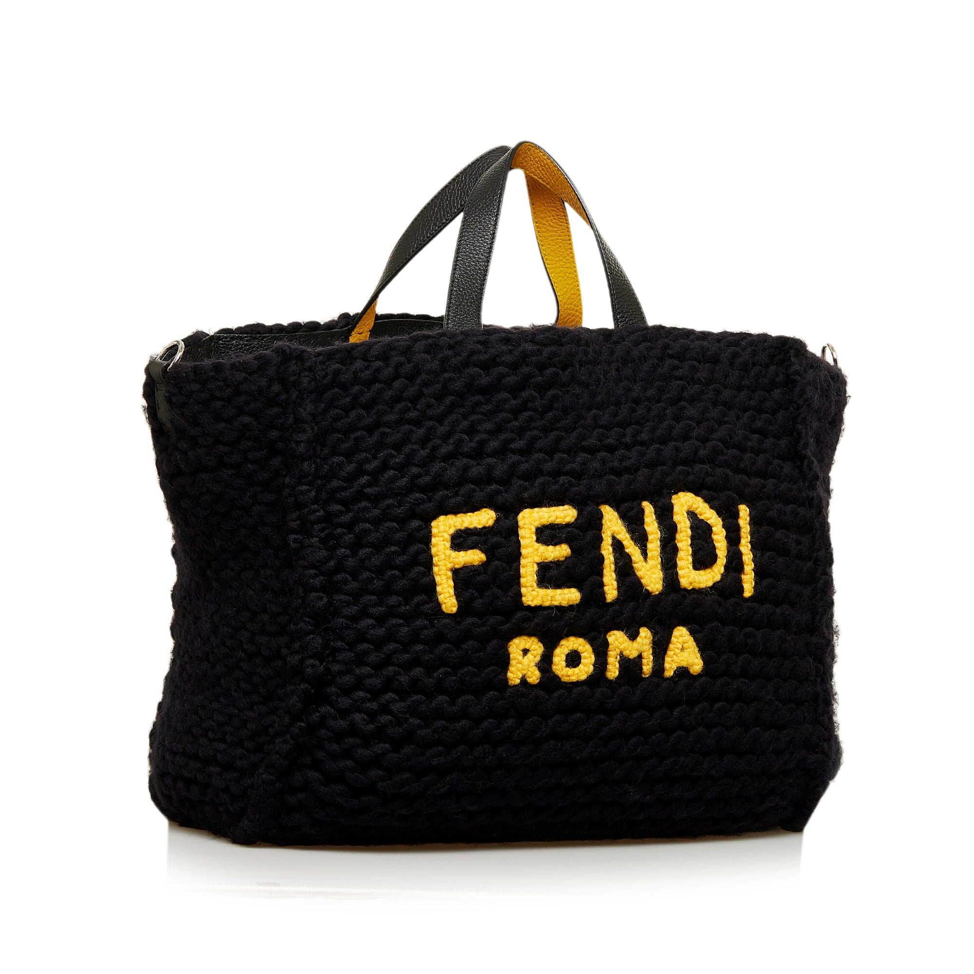 Fendi Pre-Owned Wool Satchel | Women | Black