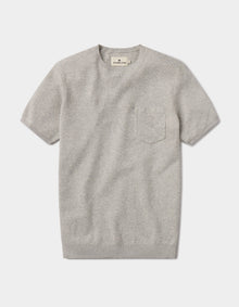 Men | Waffle Knit Sweater Tee | Stone