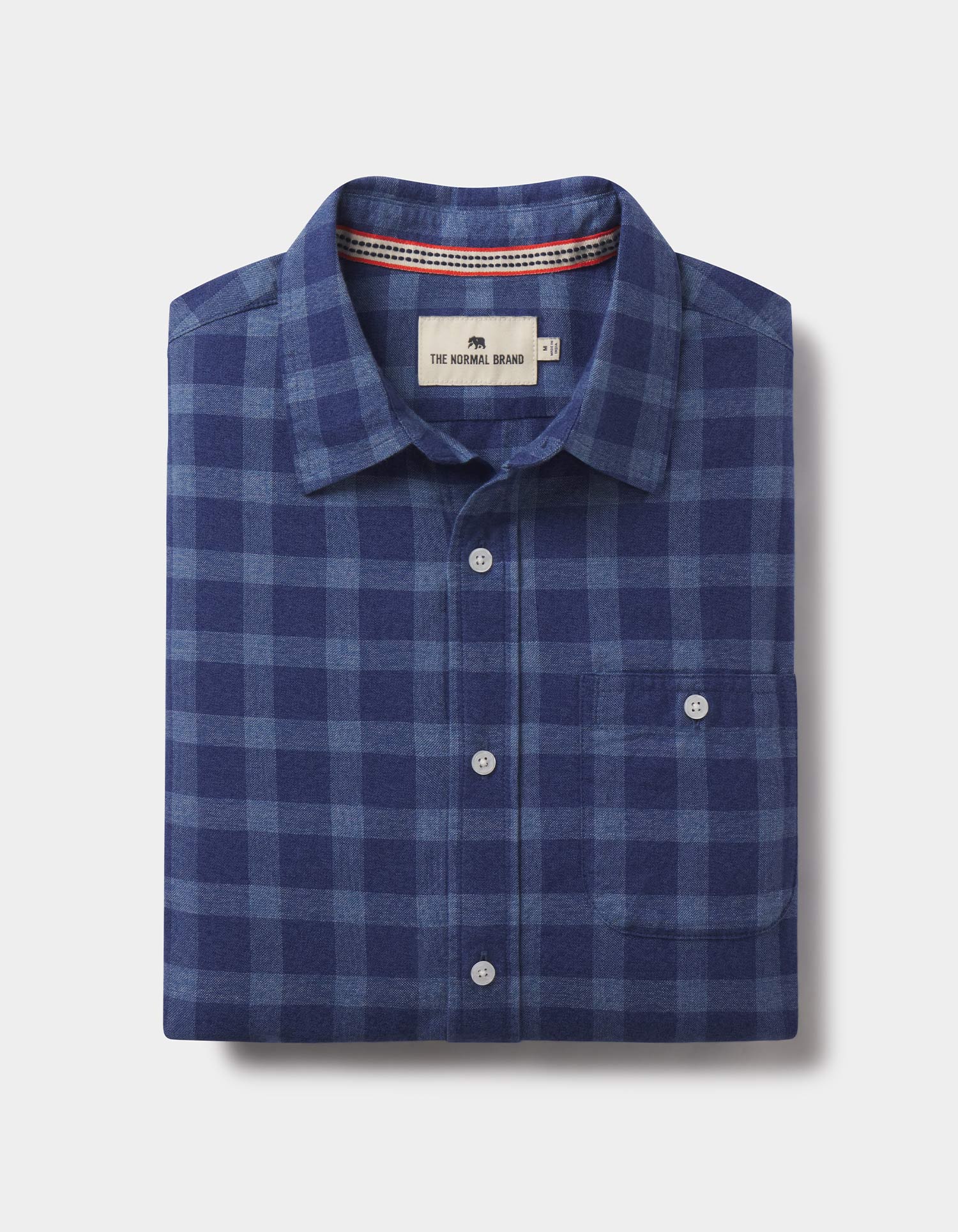 Men | Jasper Button Down | Faded Denim Check