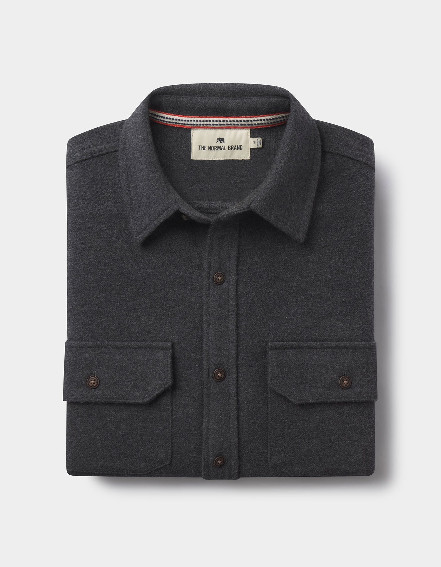 Men | Heavyweight Chamois Overshirt | Heathered Charcoal