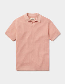 Men | Robles Textured Knit Polo | Dusty Rose