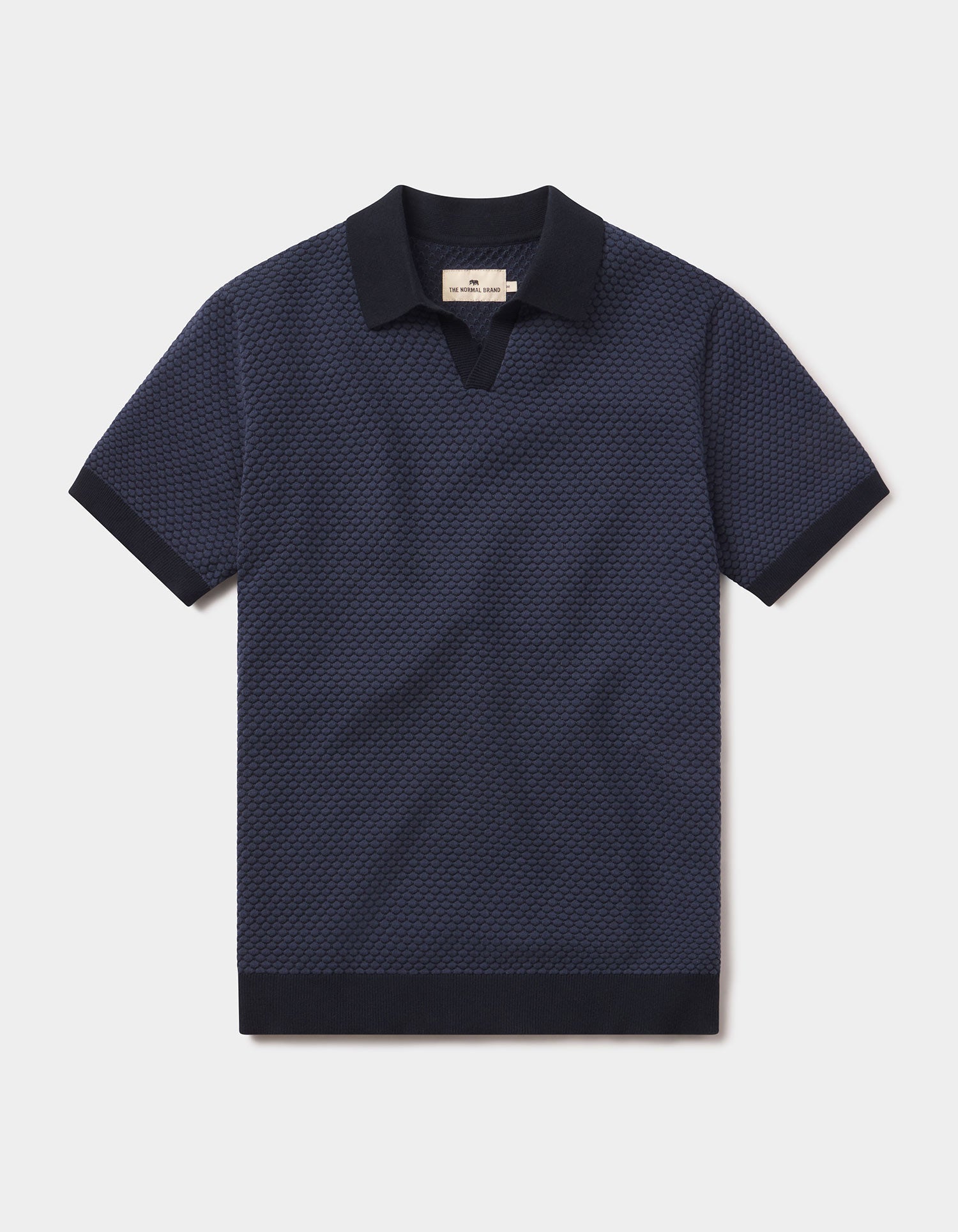 Men | Robles Knit Jacquard Polo | Denim/Navy