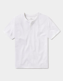 Men | Normal Jersey Henley | White
