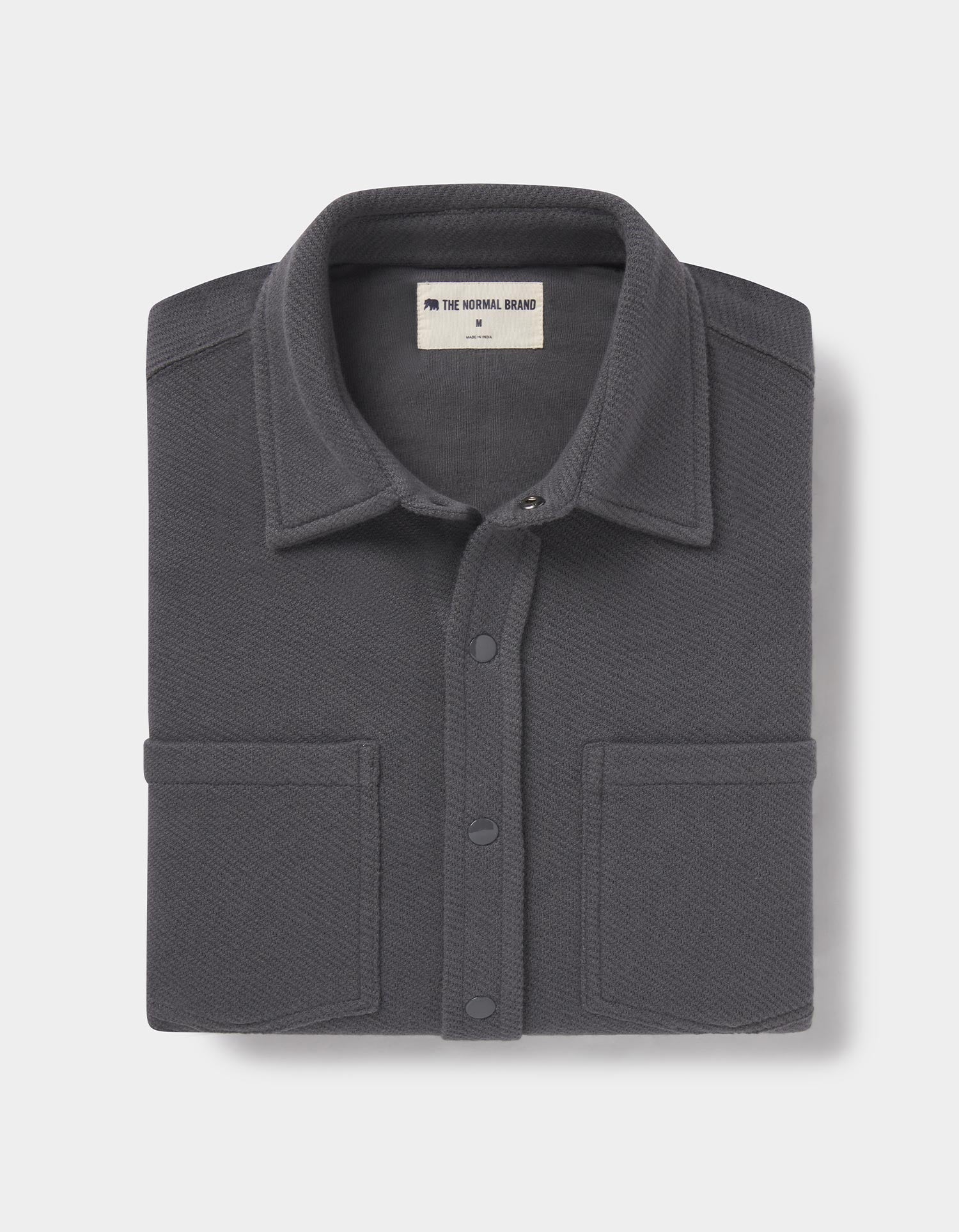 Men | Loop Terry Button Up | Shadow