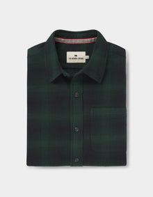 Men | Louis Heavyweight Flannel Overshirt | Evergreen Plaid