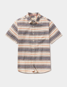 Men | Freshwater Short Sleeve Button Up Shirt | Adobe Rose Stripe
