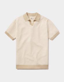Men | Robles Knit Jacquard Polo | Ivory/Khaki