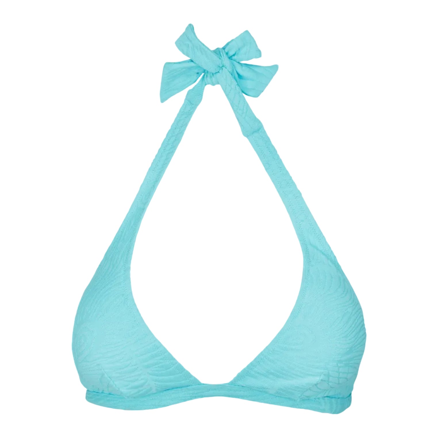 Women | Jacquard Plumes Swim Top | Lazulii Blue