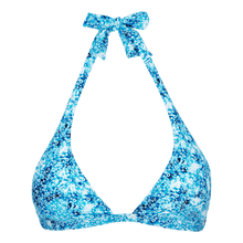 Women | Flower Tye & Dye Jersey Swim Top | Navy