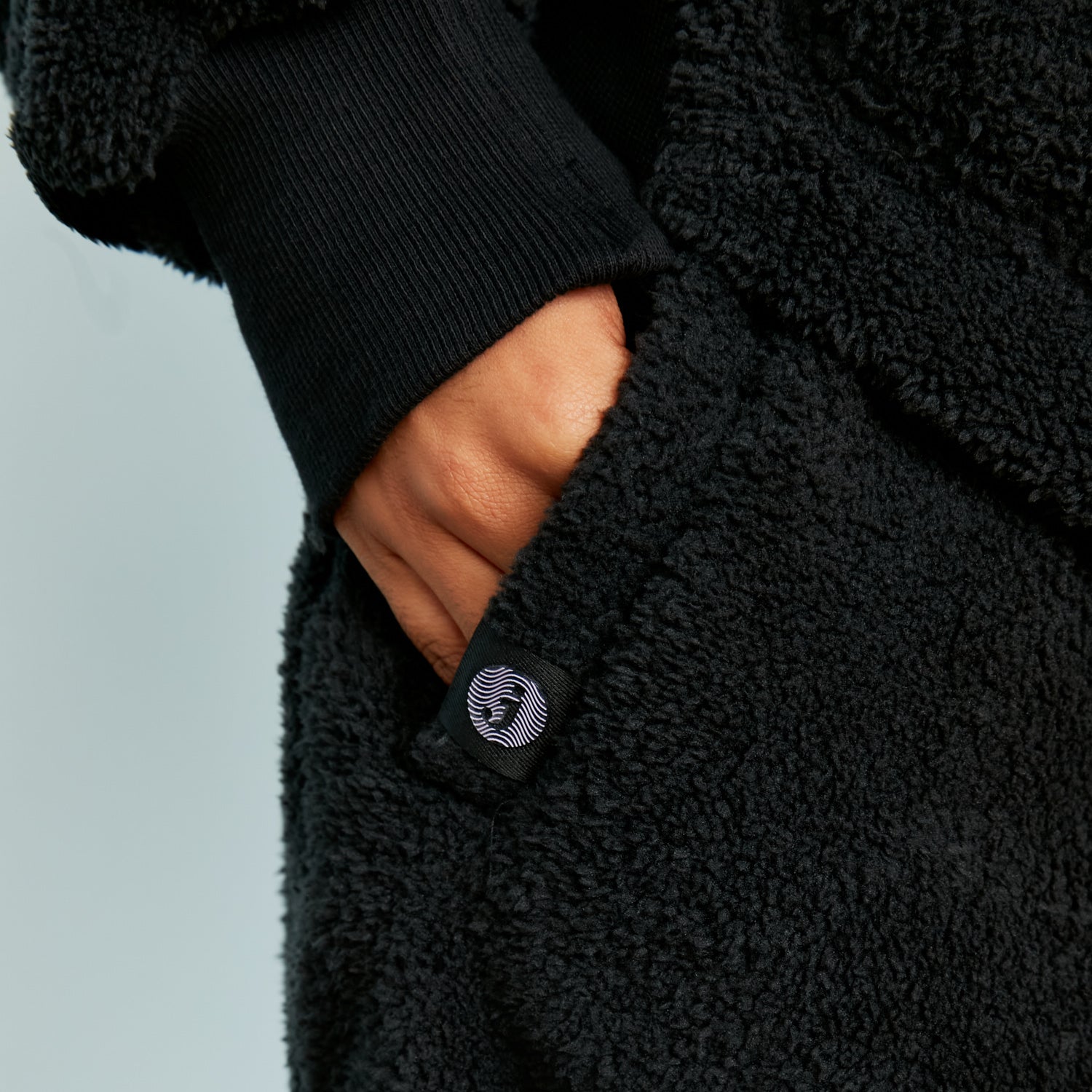 Sherpa Fleece Lounge Shorts | Black