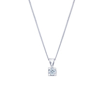 0.15 CT Round Natural Diamond | Pendant Necklace | 14K White Gold | I Color | I1 Clarity