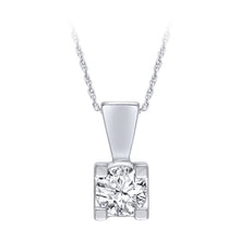 0.15 CT Round Natural Diamond | Pendant Necklace | 14K White Gold | I Color | I1 Clarity