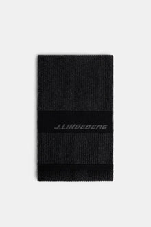 Pelle Plated Knitted Scarf in Black by J.Lindeberg