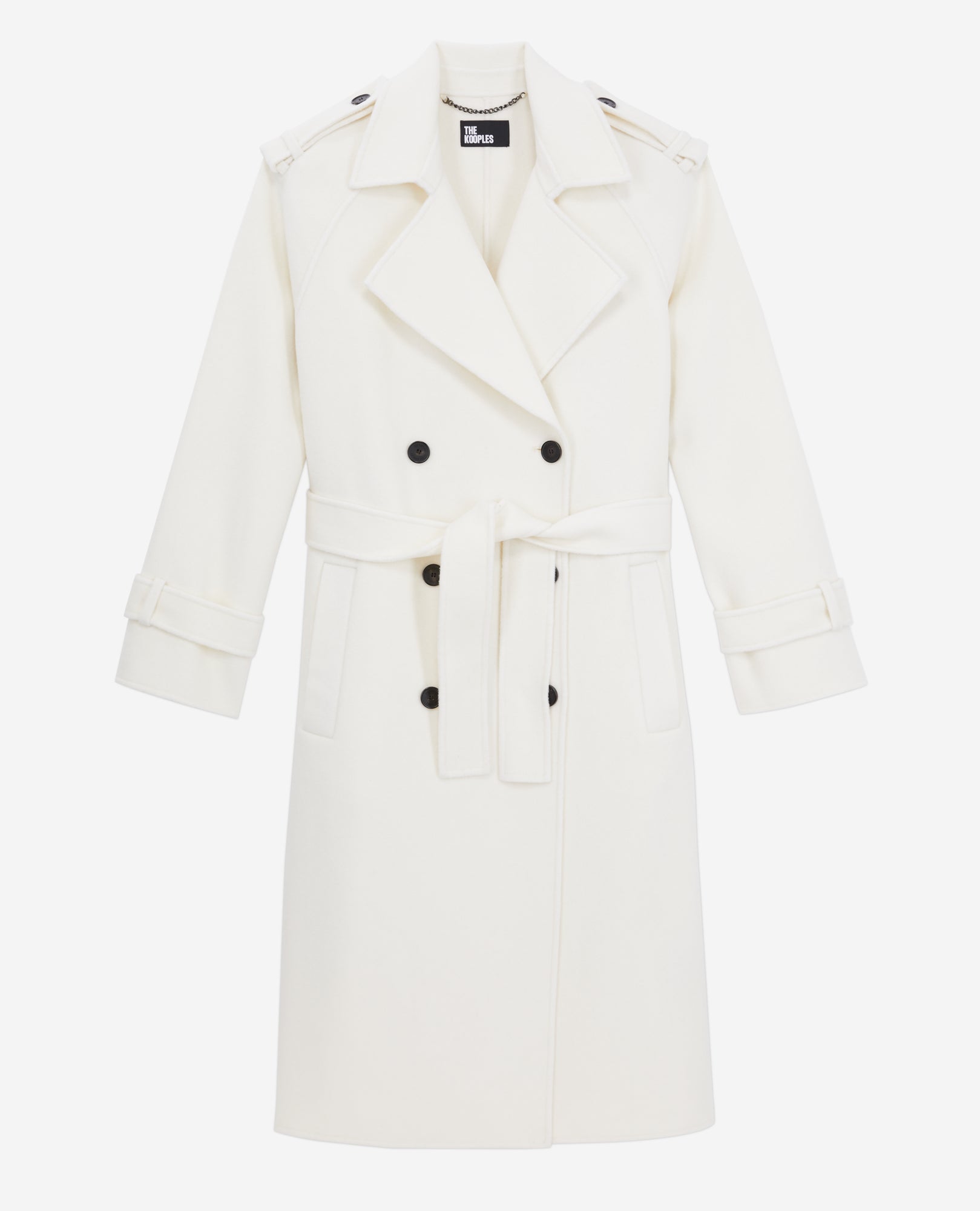 Long Wool-Blend Coat | Women | Ecru