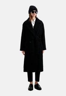 Long Tweed Coat | Women | Black