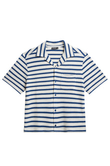 Tiro Resort Stripe Shirt in Estate Blue by J.Lindeberg