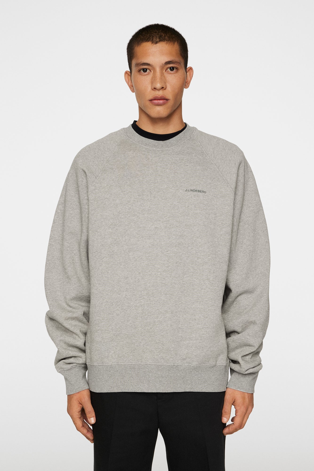 Men | Callan Crew Neck | Light Grey Melange