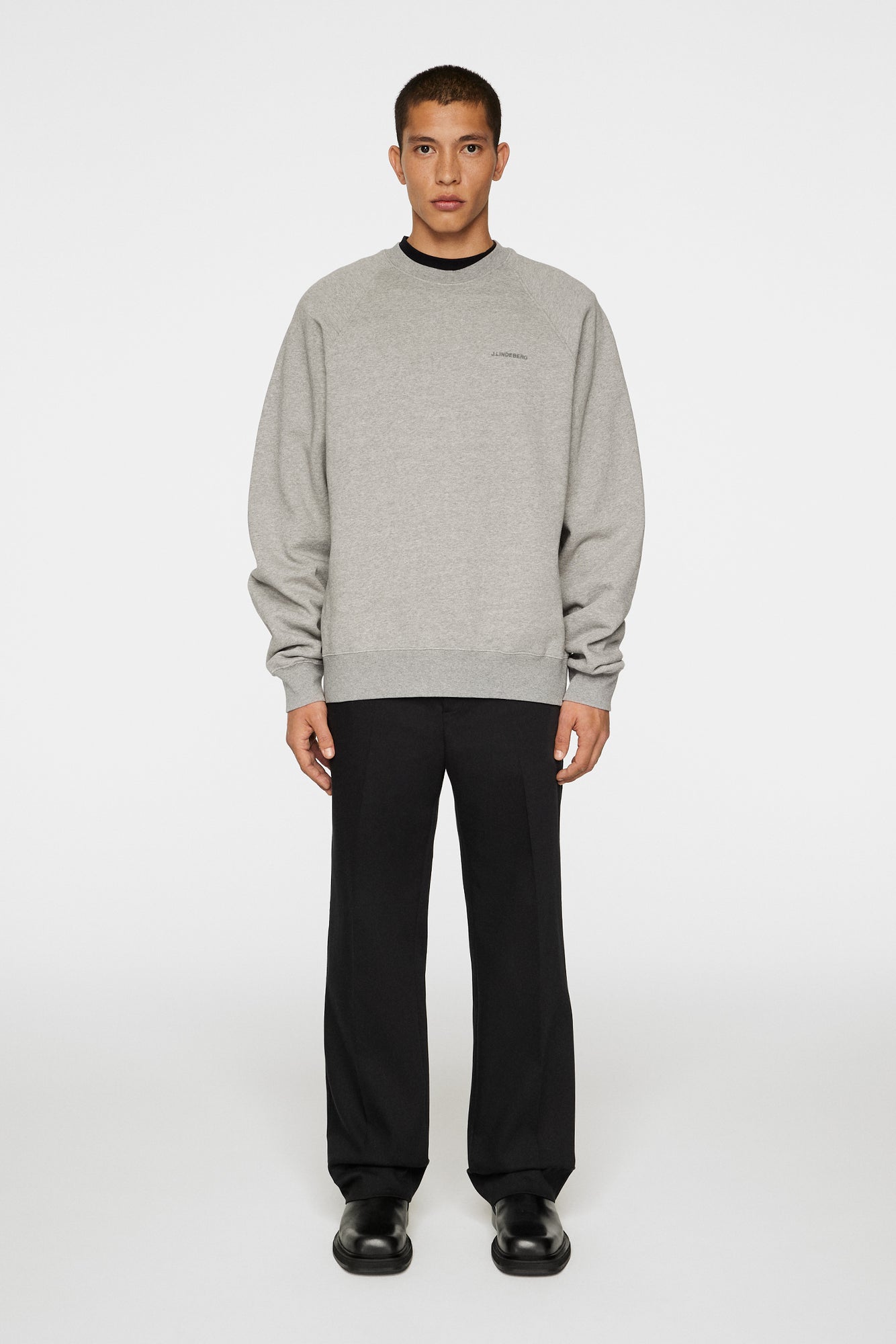 Men | Callan Crew Neck | Light Grey Melange