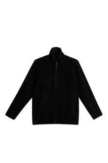 Dustin Wool Fleece Jacket in Black by J.Lindeberg