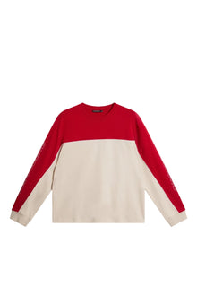 Stanley Panel Longsleeve Tee in Moonbeam by J.Lindeberg